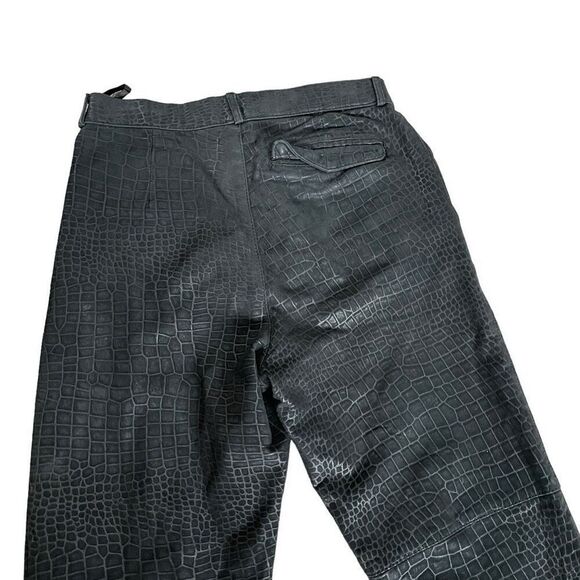 Vintage Berman’s Leather Pants Faux Alligator - Picture 4 of 8